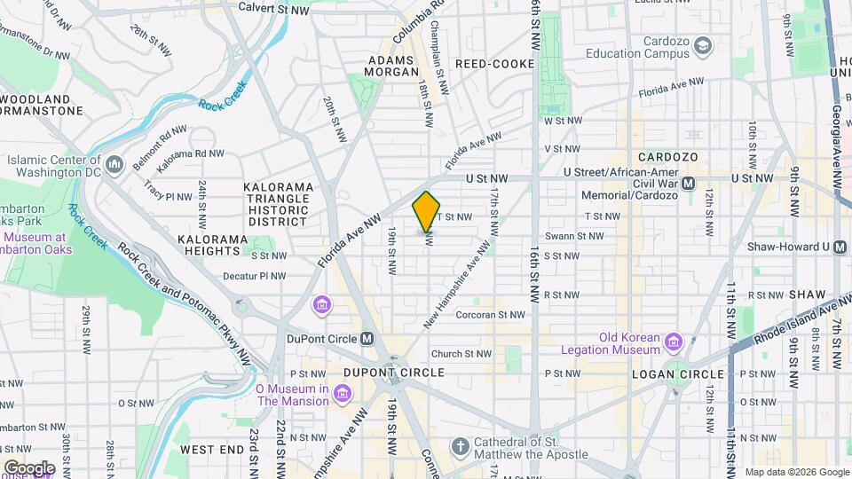 1800 Swann St NW Map and Location Details