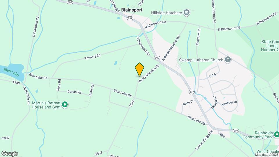 105 S Windy Mansion Rd Map and Location Details