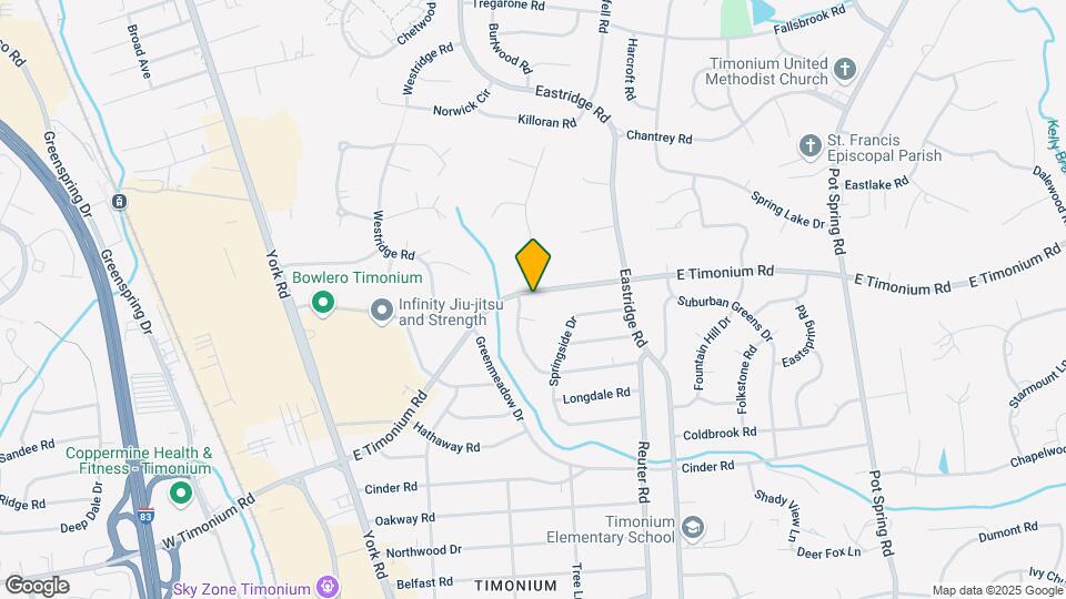 117 E Timonium Rd Map and Location Details