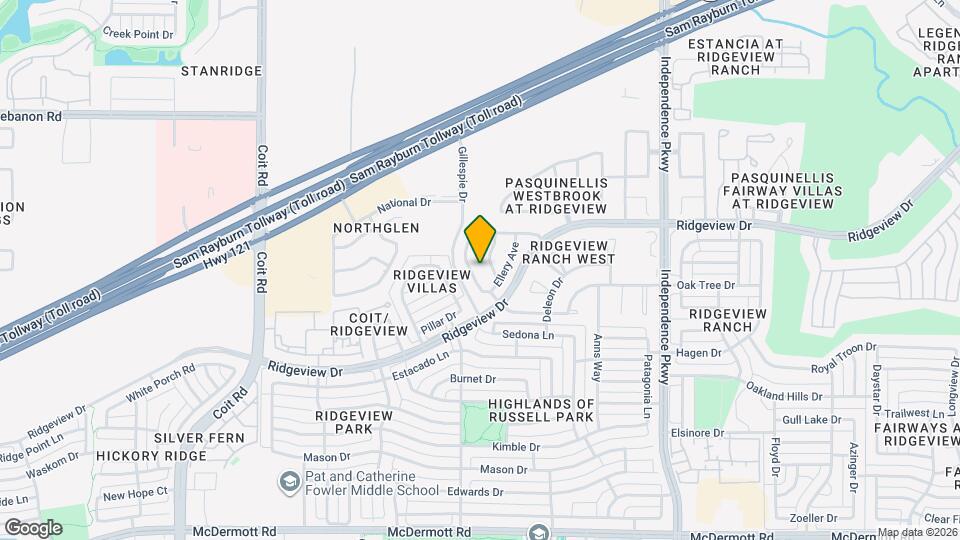 9728 Fandango Ln Map and Location Details