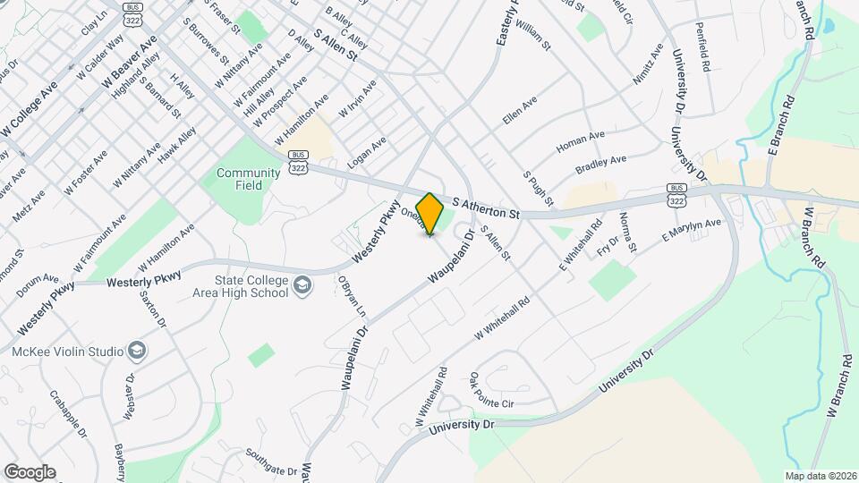 1166 Oneida St Map and Location Details