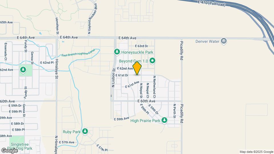 21138 E 61st Dr Map and Location Details