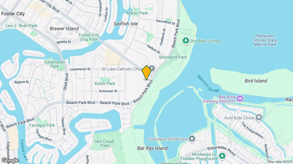 1081 Beach Park Blvd Map and Location Details