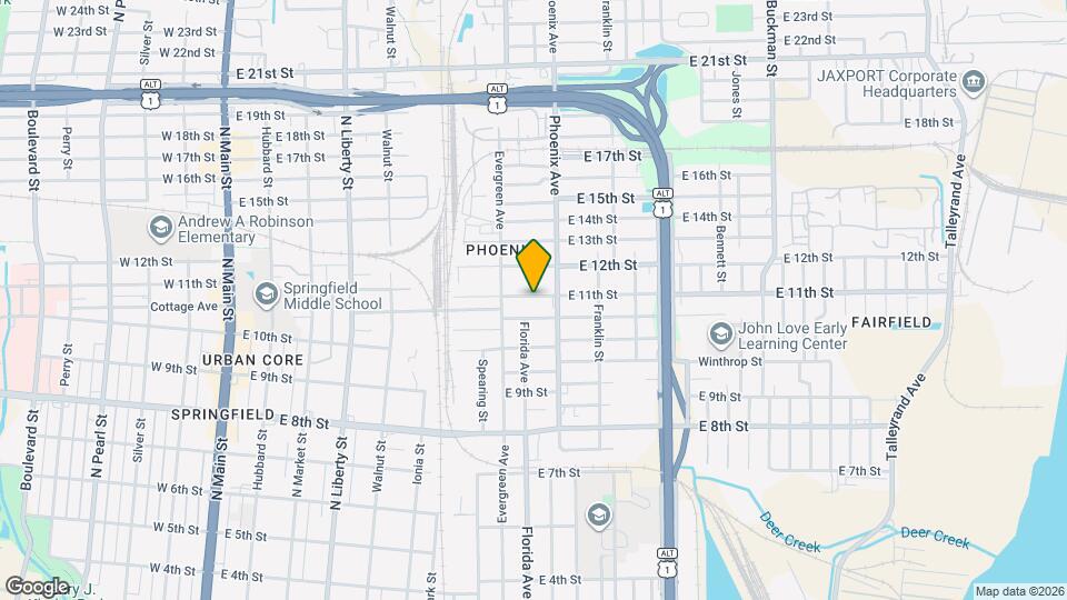 1050 E 11th St Mapa y Detalles de la Ubicación