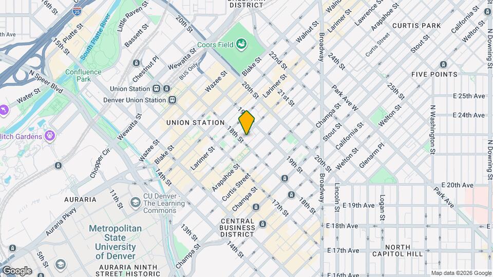 1800 Lawrence St, Unit 103 Mapa y Detalles de la Ubicación