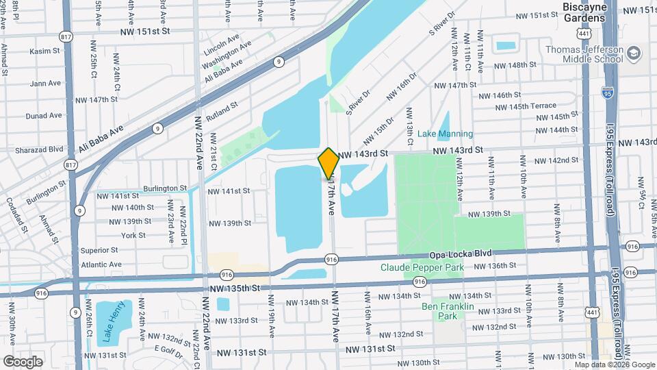 14218 NW 17th Ave Mapa y Detalles de la Ubicación