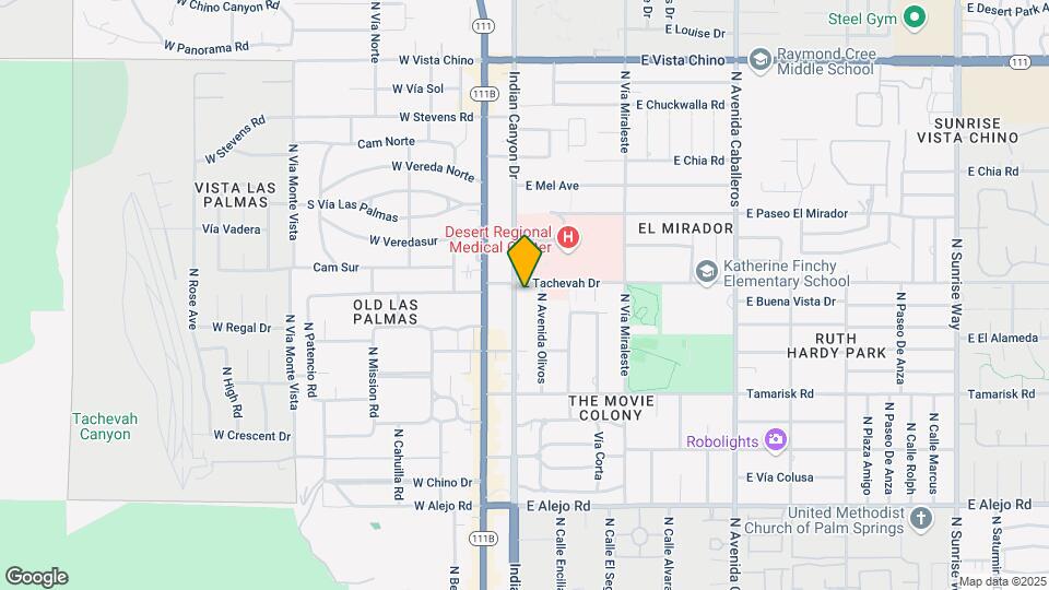 1044 N Indian Canyon Dr Map and Location Details