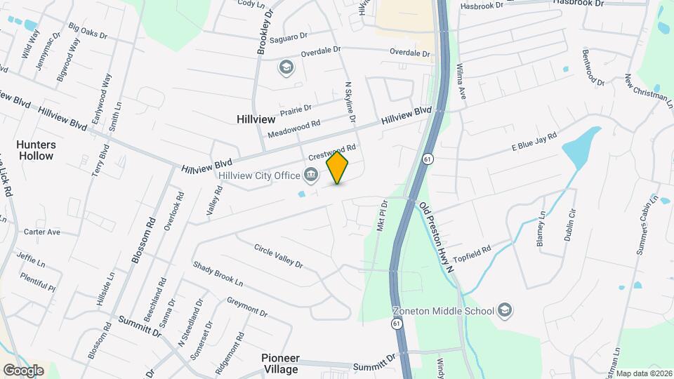 346 S Skyline Dr Map and Location Details