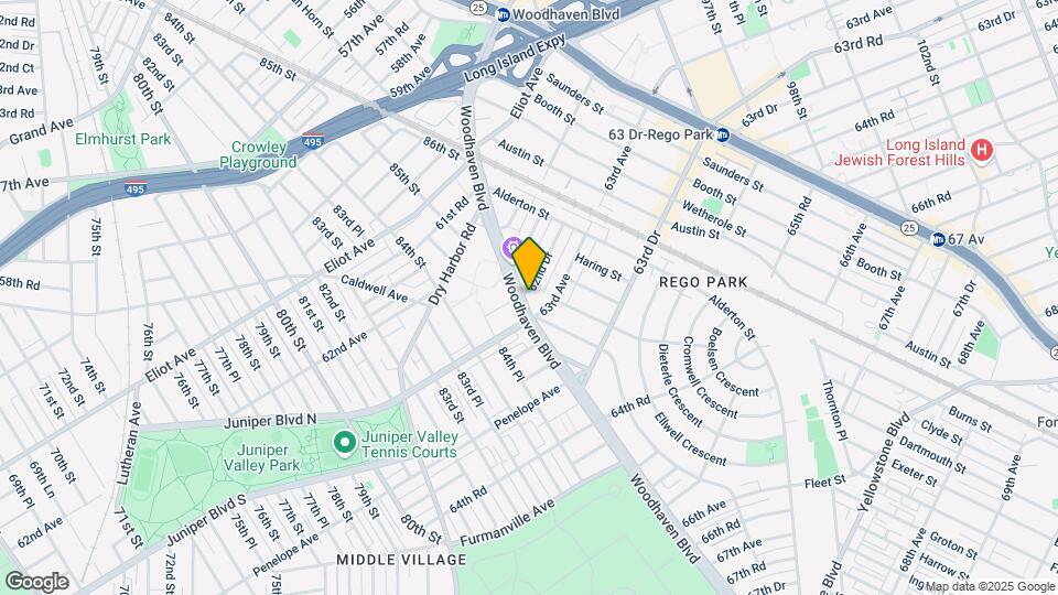 62-73 Woodhaven Blvd Mapa y Detalles de la Ubicación