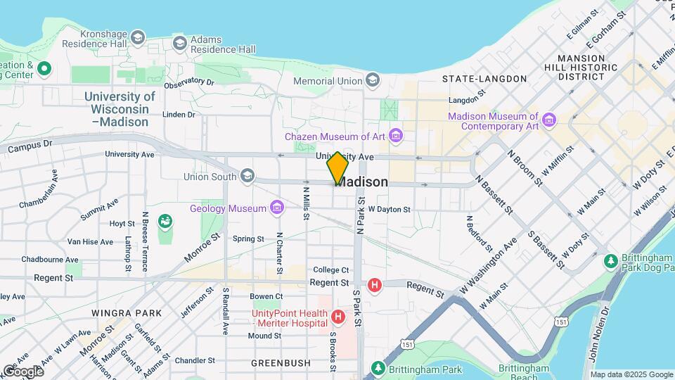 219 N Brooks St Map and Location Details