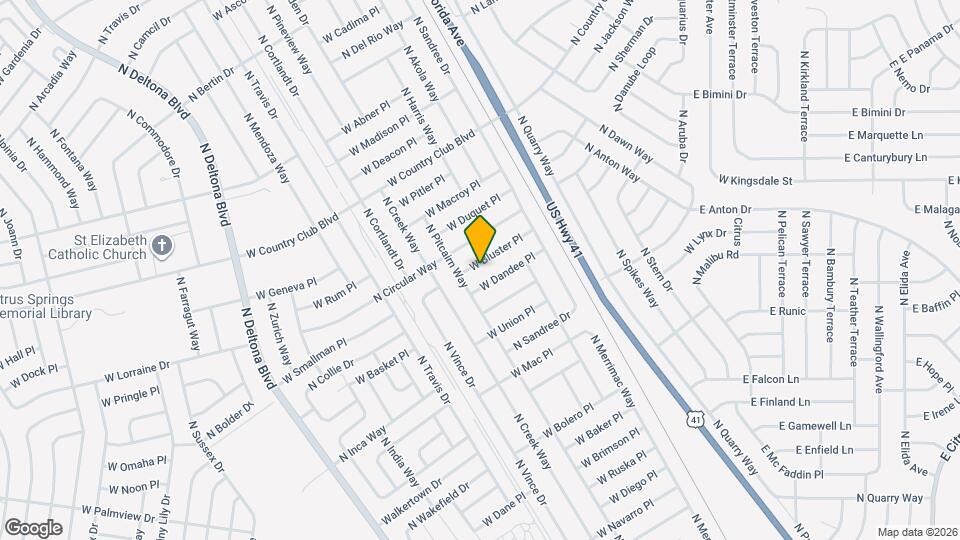 572 W Bluster Pl Map and Location Details