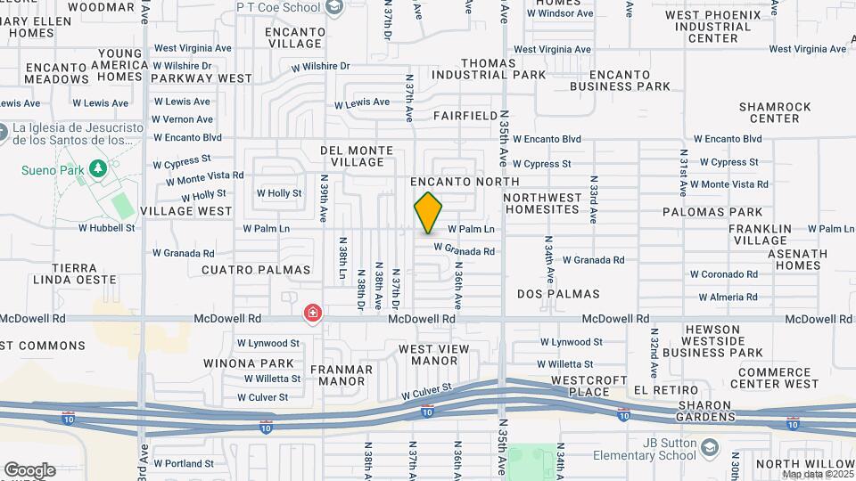 3634 W Granada Rd Map and Location Details