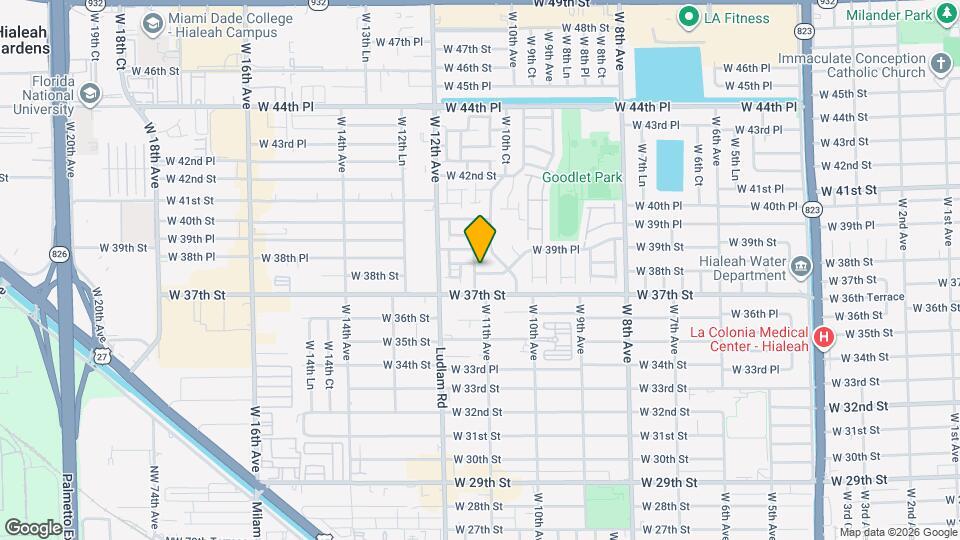 1083 W 38th St Map and Location Details