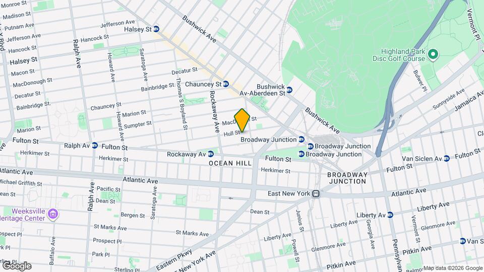 2.5BR 1BA Spacious Top Floor Sunny Stuyvesant Heights Townhouse, Unit 3 Mapa y Detalles de la Ubicación