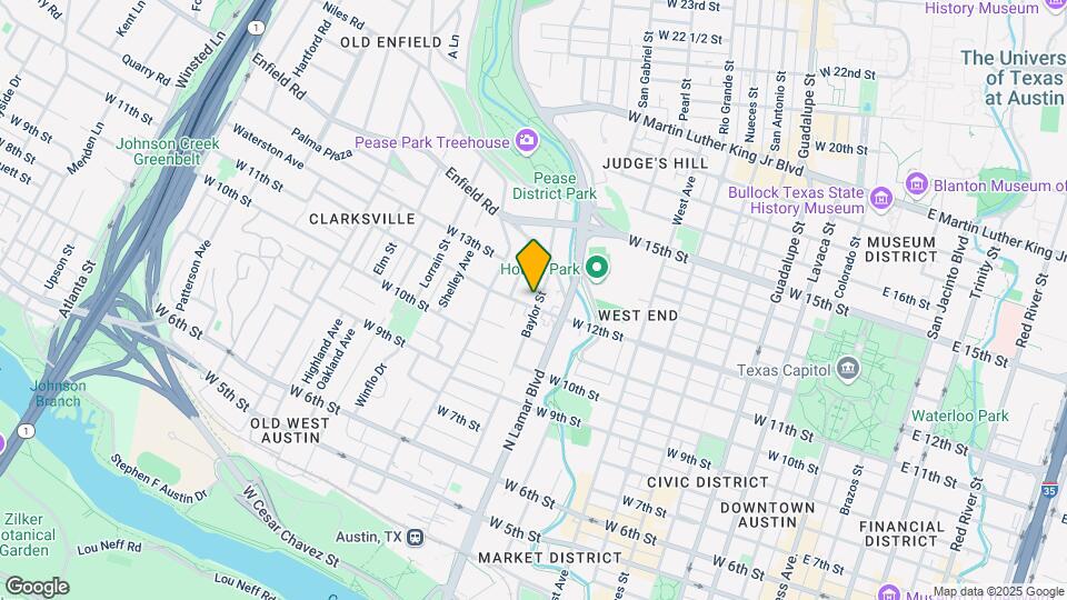 1200 Baylor St Map and Location Details