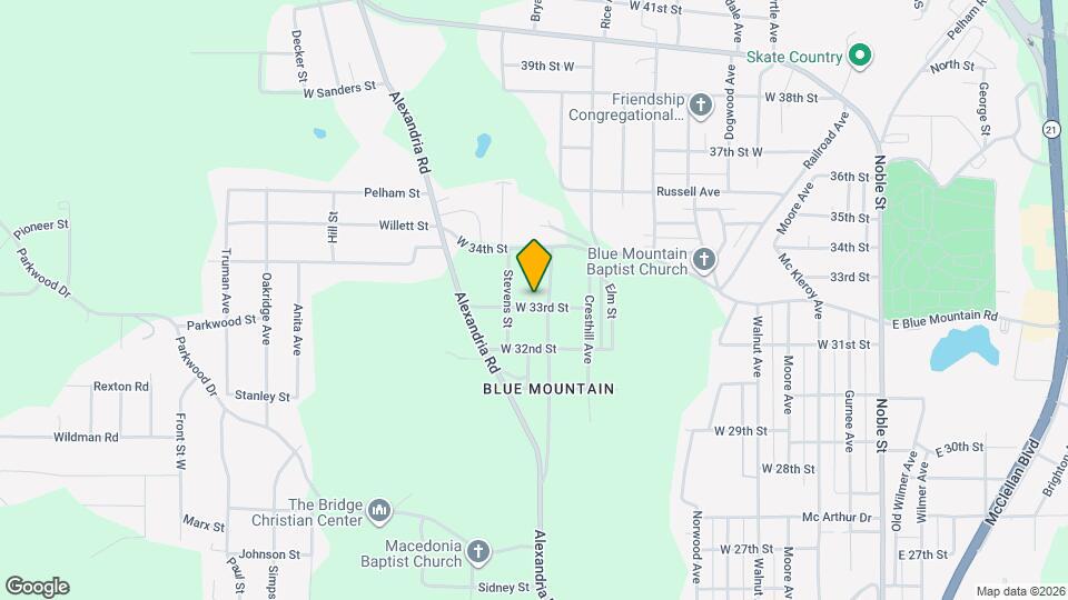 1033 W 33rd St Map and Location Details