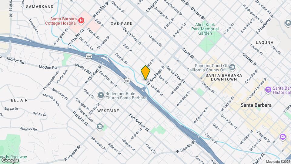1611 Castillo St Map and Location Details