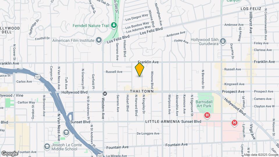 1757 N Kingsley Dr Map and Location Details