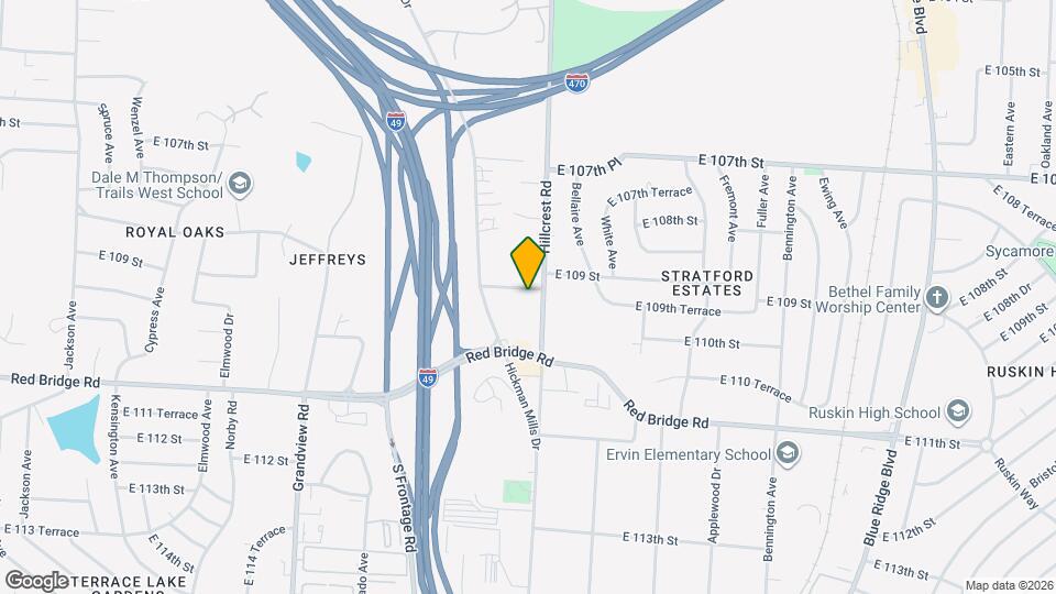 5705 E 109th Terrace Map and Location Details