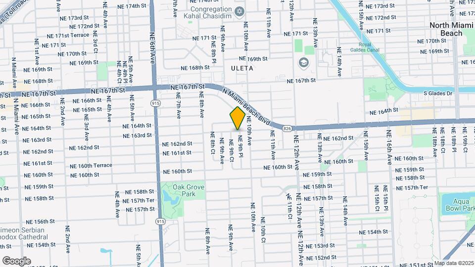 950 NE 163rd St Map and Location Details