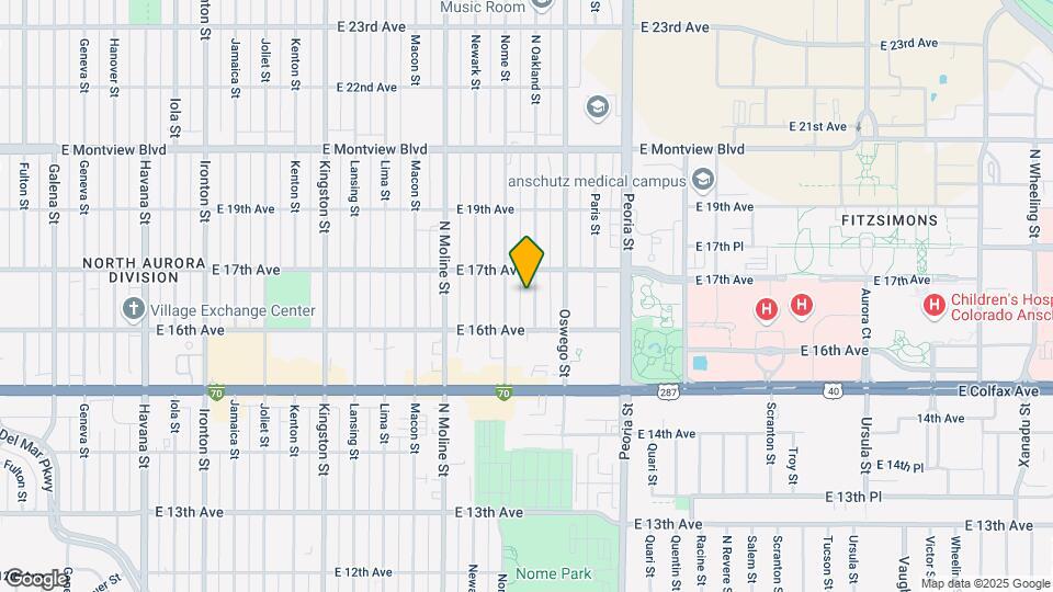 1655 N Oakland St Map and Location Details