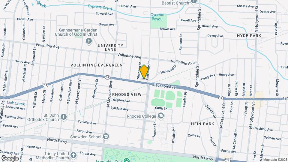 845 University St Map and Location Details