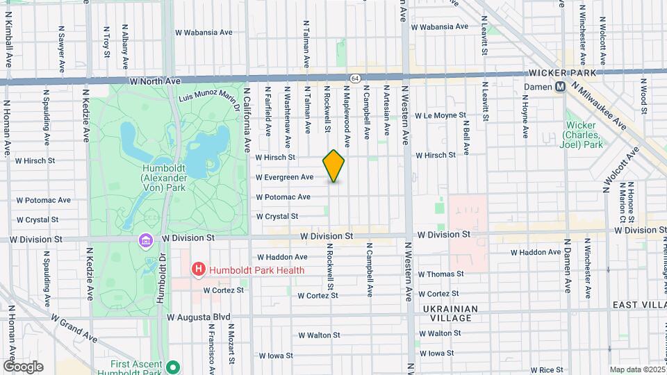 1311 N Rockwell St Map and Location Details
