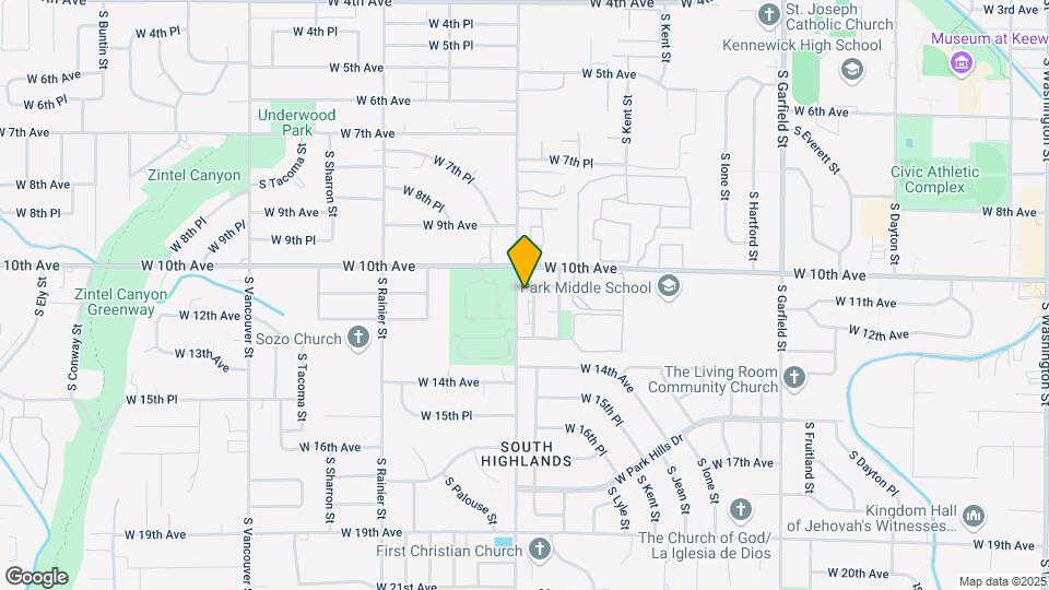 1102 S Olympia Pl-Unit -Unit D Map and Location Details