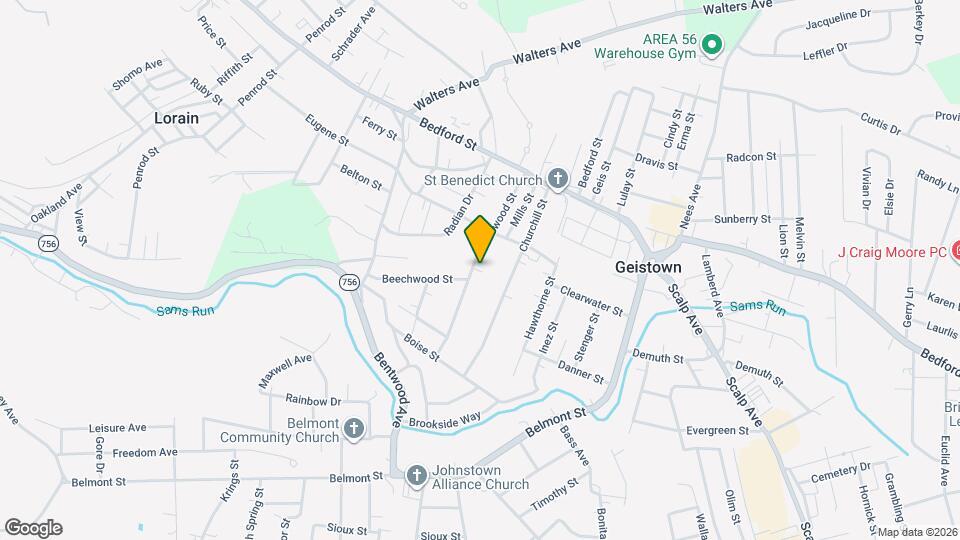 219 Rosewood St Map and Location Details