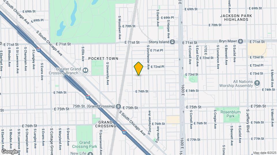 7302 S Kenwood Ave Map and Location Details