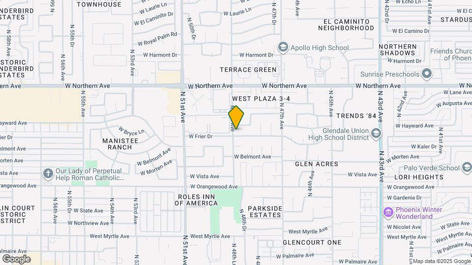 4852 W Frier Dr Map and Location Details