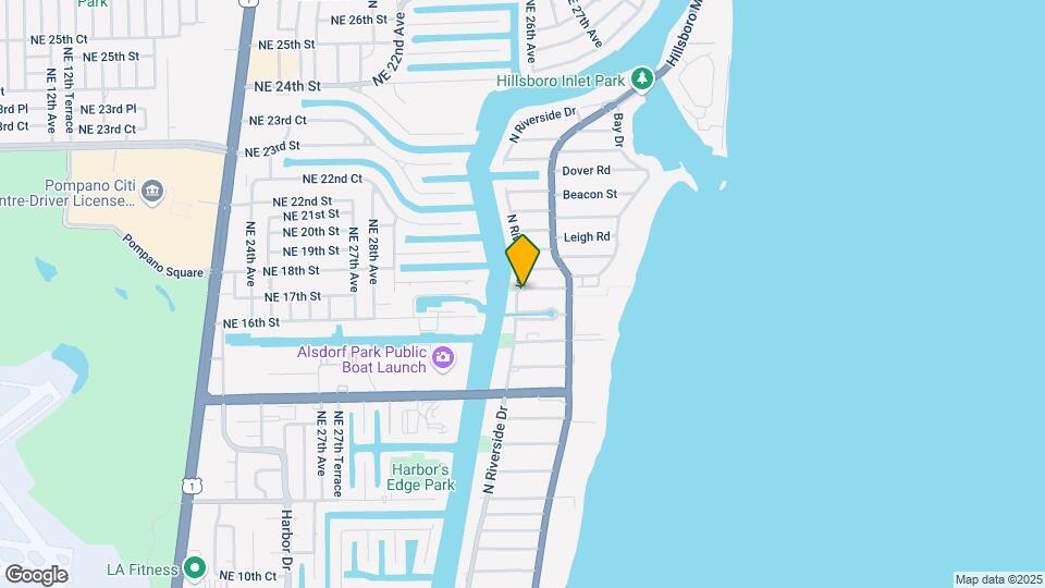 1750 N Riverside Dr Map and Location Details