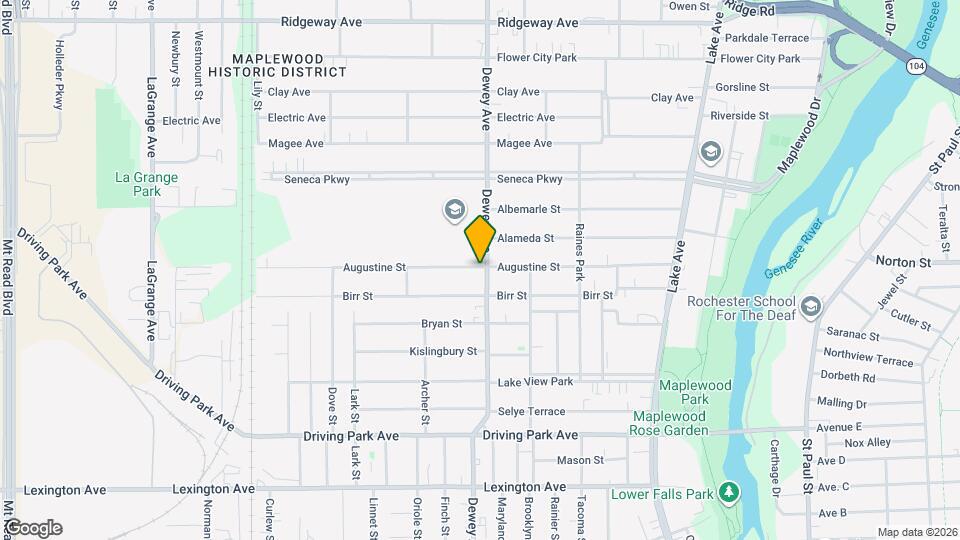 1097 Dewey Ave, Unit Apt. B Mapa y Detalles de la Ubicación
