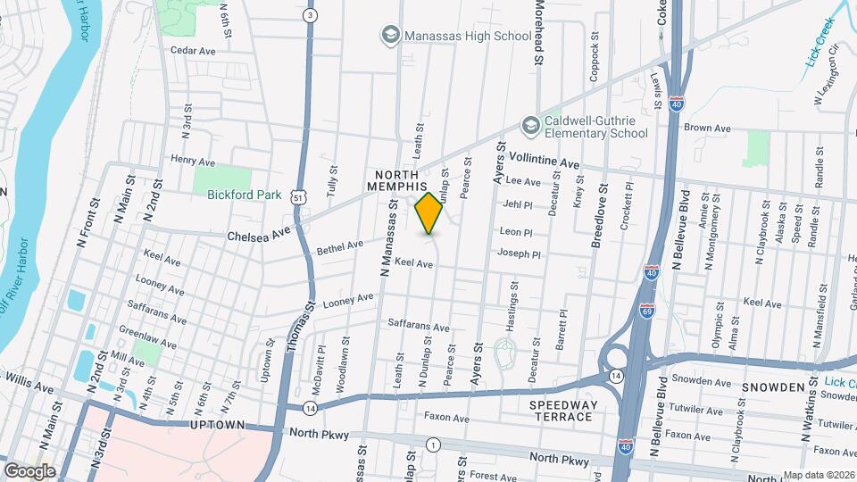 831 N Dunlap St Map and Location Details