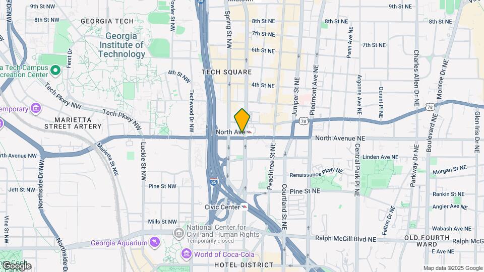 550 W Peachtree St NW Map and Location Details