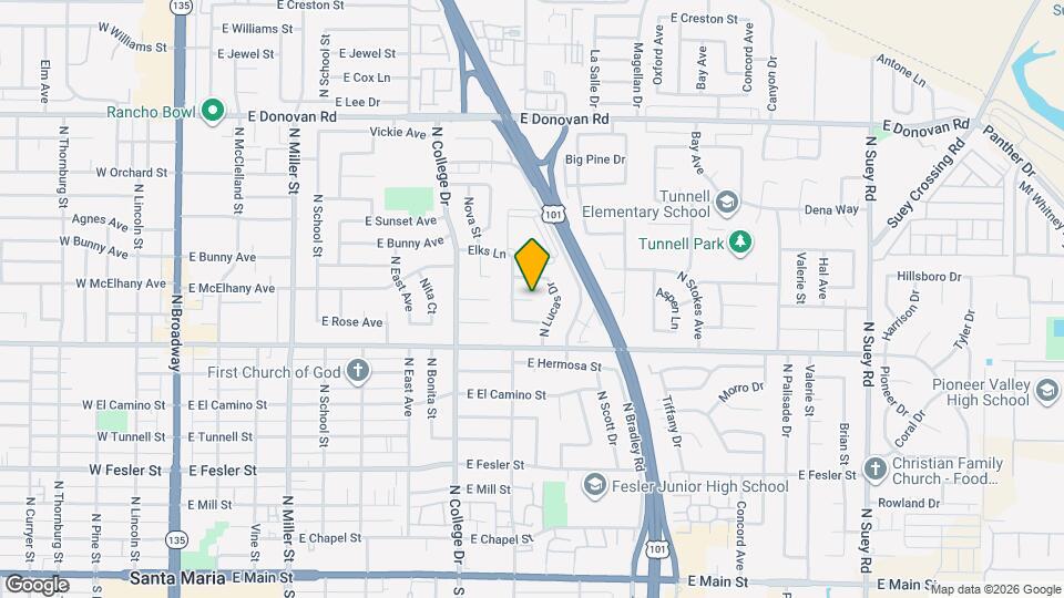 1020 E McElhaney Ave Map and Location Details