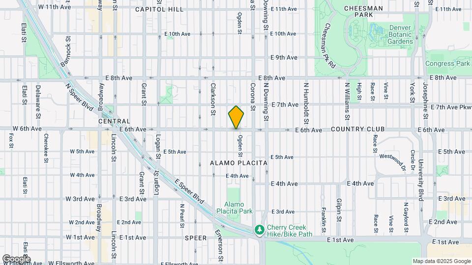 575 N Ogden St Map and Location Details