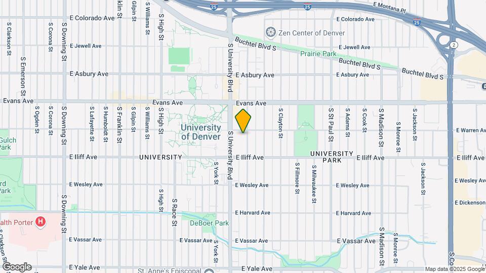 2211 S Josephine St Mapa y Detalles de la Ubicación