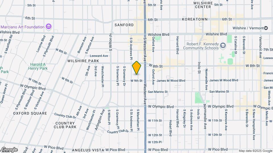 857 S Manhattan Pl Map and Location Details