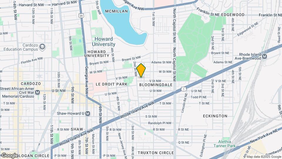 151 V St NW-Unit -#1 Map and Location Details