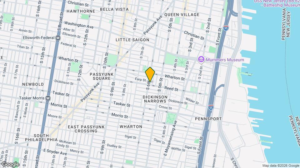 1347 S 6th St Map and Location Details