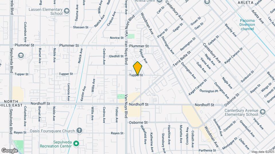 9261 Wakefield Ave Map and Location Details