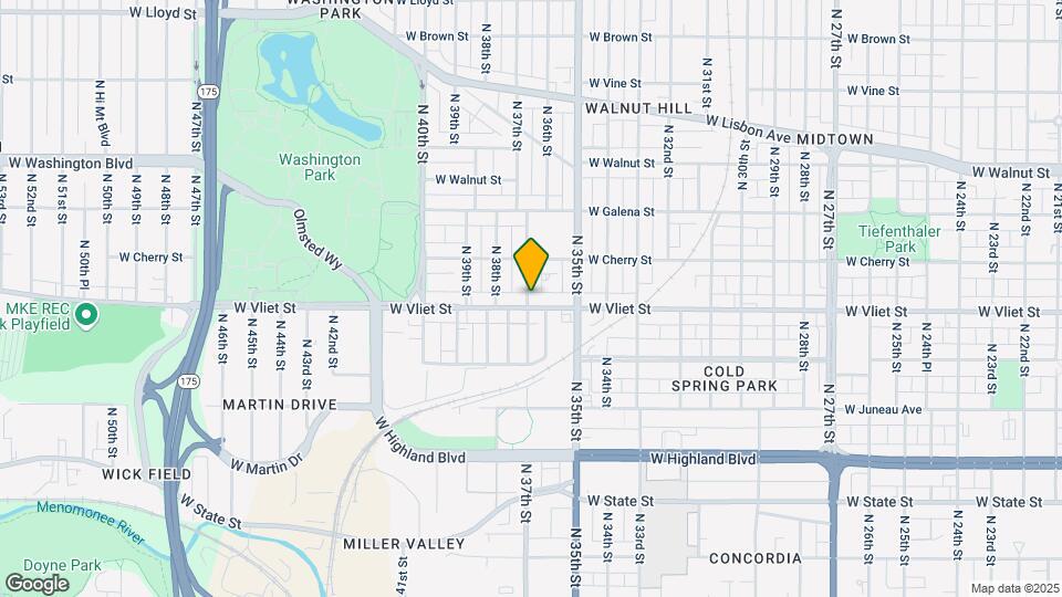 3616 W Vliet St Map and Location Details