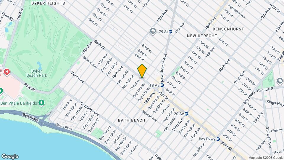 1710-1786 86th St, Unit 2F Map and Location Details