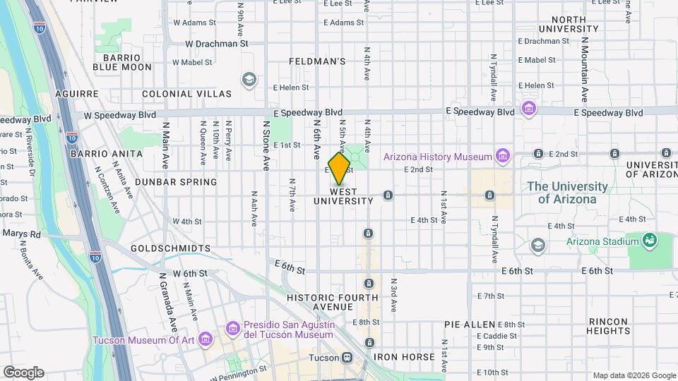 245 E University Blvd Map and Location Details