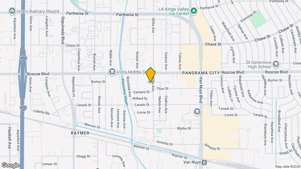 8283 Willis Ave Map and Location Details