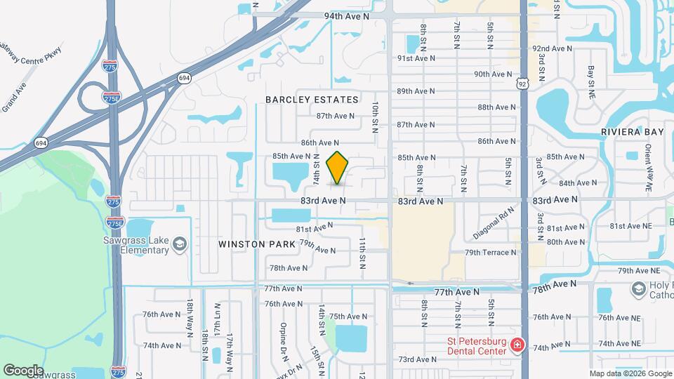 8360 12th St N Map and Location Details