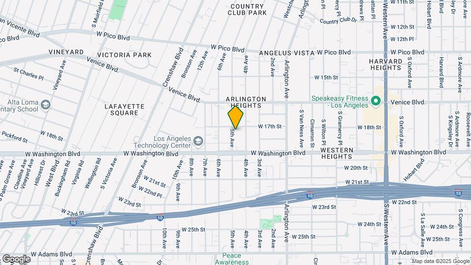 1710 5th Ave Mapa y Detalles de la Ubicación