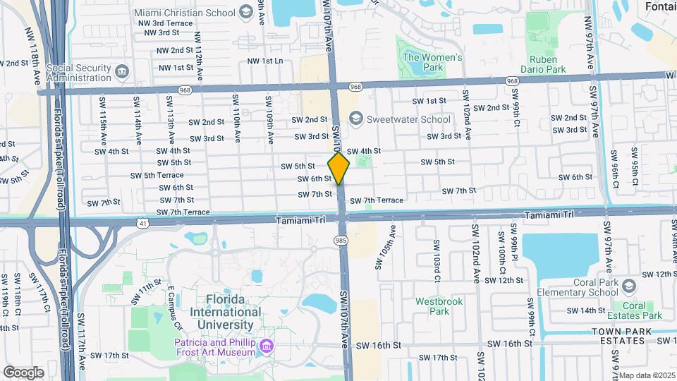 10701 SW 7th St Map and Location Details