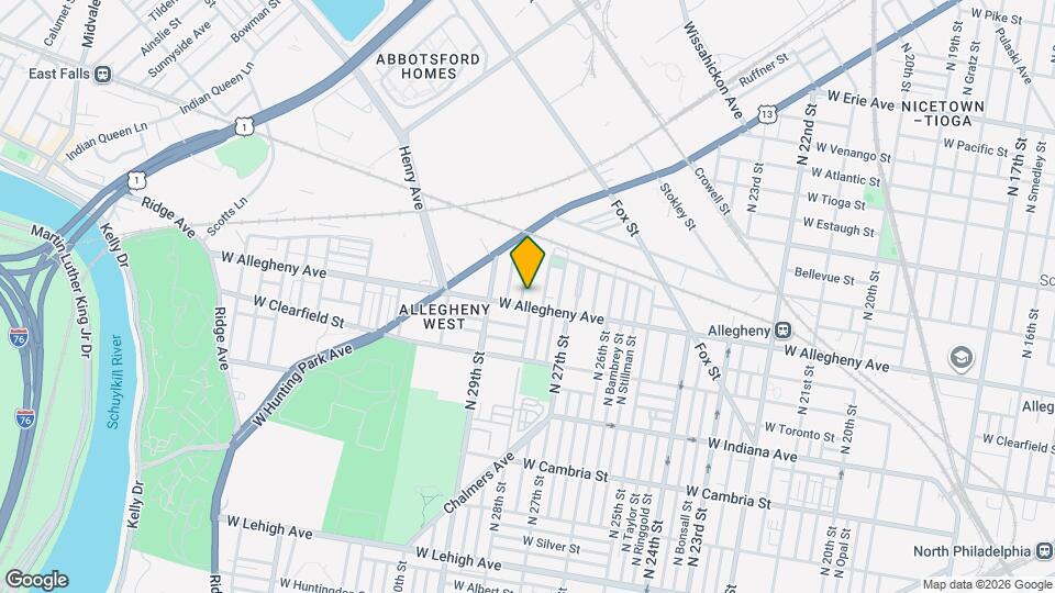 2801 W Allegheny Ave Map and Location Details